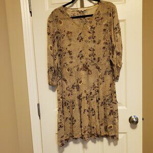 Part Two Loose Fit  Layered  Dress Paisley Floral Dress Size 34 ( UK Size 6 )